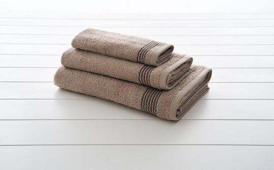 Vesta Home Set of Bath Towels 3 pcs Mara 2 Brown Weight 480gr/m²