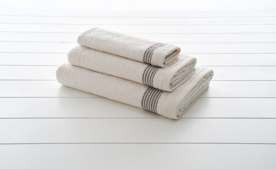 Vesta Home Set of Bath Towels 3 pcs Mara Ecru Weight 480gsm
