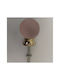 Knopf Möbelgriff aus Glas Matte Pink - Gold Ø25mm 019586 1Stück
