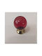 Knopf Möbelgriff aus Glas Bordeaux Glossy - Gold Ø25mm 019599 1Stück