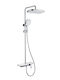 Inter Ceramic Duschsäule ohne Armatur 33cm Silber