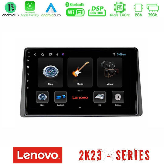 Lenovo Car Audio System for Renault Arkana 2022-2023 (Bluetooth/USB/WiFi/GPS/Apple-Carplay/Android-Auto) with Touch Screen 10"