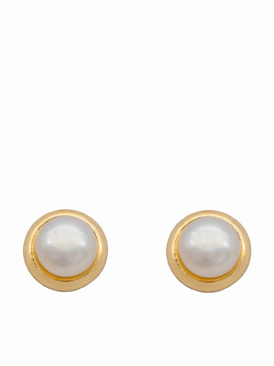 Savvas Design Earrings made of Gold 14K with Pearls