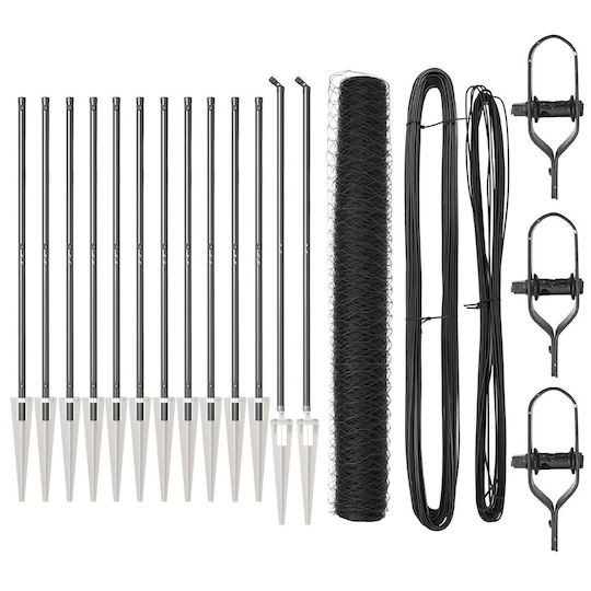 vidaXL Garden Fencing Material 1pcs Gray