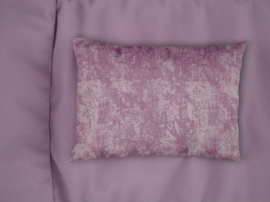 Dimcol Shadow Μαξιλαροθήκη με Φάσα Light Purple 50x70εκ.