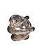 Tabletop Handmade Decorative Murano Blown Glass Knot Pink Gold Iridescent Cqb33102s 9x9x9cm