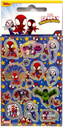 Spiderman Go Webs Σετ Ολογραφικών Αυτοκόλλητων