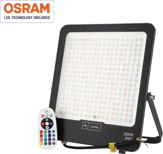Ledme Rezistent la apă Proiector LED 200W RGB cu Telecomandă IP65