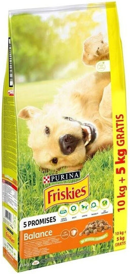 Friskies 15kg Dry Food for Dogs with Chicken and Vegetables