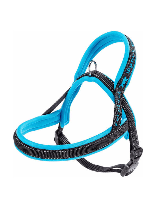 Ferplast Dog Harness Sport Dog P Small A 48 Cm B 58÷71 Cm Light Blue Norwegian Design Reflective Stitching Identification Tag