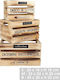 Decorative Wooden Crates Set of 3 26x18x18 32x24x20 38x30x22 Cm Urban Living 53410