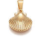 Steel Pendant Shell Gold 16x15mm 2pcs