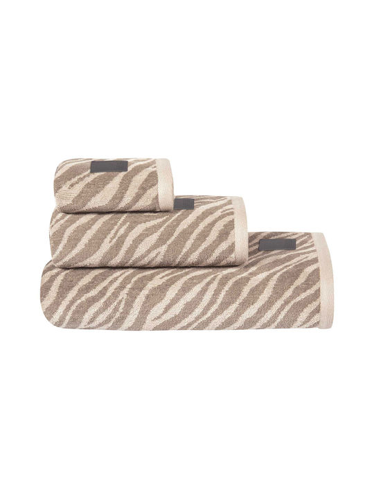 Greenwich Polo Club Hand Towel 4092 30x50cm Taupe, White Weight 550gr/m²