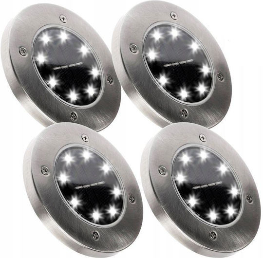 Masterled Set 4 Lămpi Solare 0.8W 35lm cu Senzor de Mișcare și Fotocelulă IP54 11.5cmx13.5cmcm