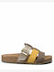 Women's Flat Sandals in Yellow Color