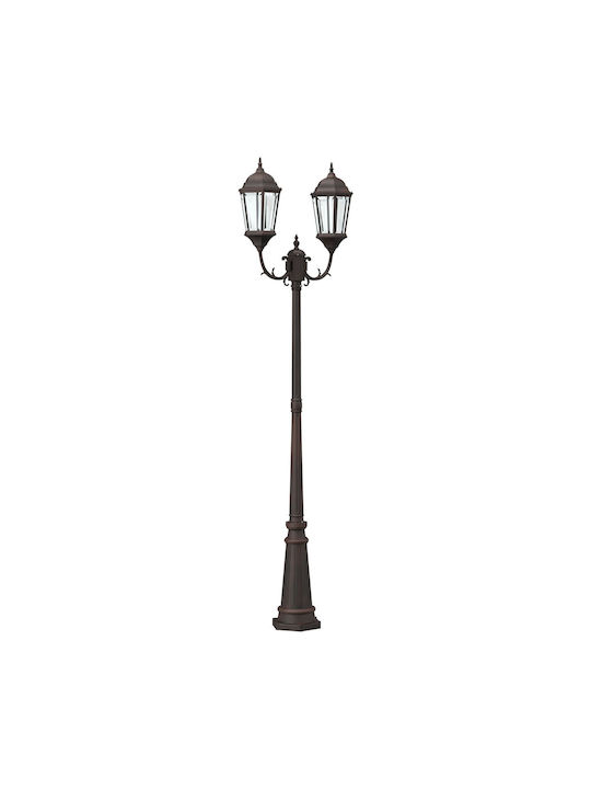 vidaXL Outdoor Floor Lamp Post for E27 Bronze