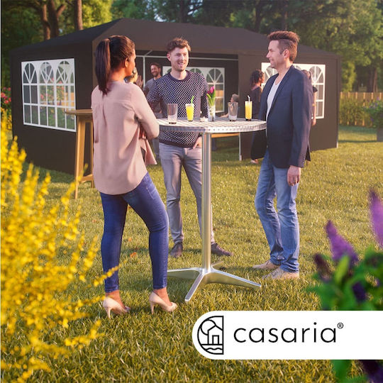 Masa Bar pentru spații exterioare mici Aluminiu Silver 60x60cm