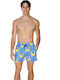 Men's Swimwear Shorts Sky Blue with Patterns