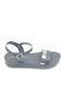 Leather Women's Flat Sandals Flatforms in Black Color