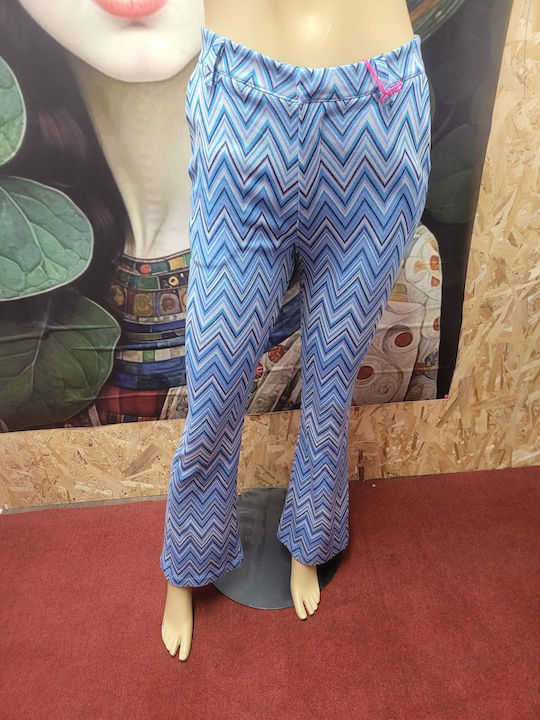 Damen Stoff Hose Blau