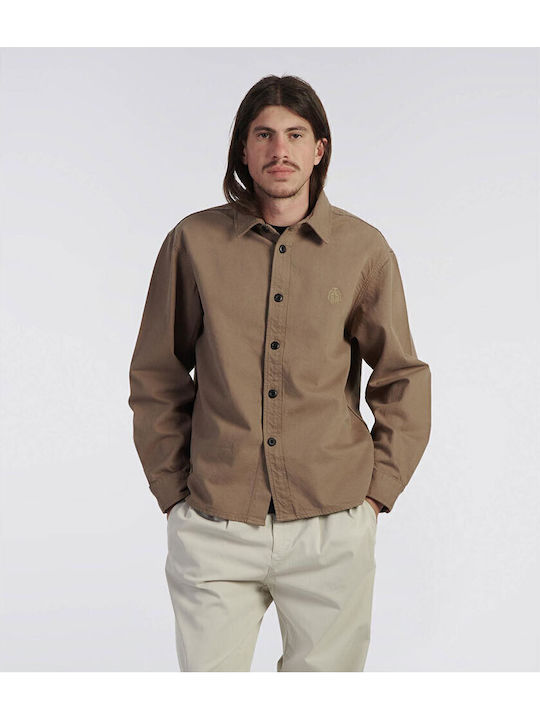 Sebastian Long-sleeved Cotton Shirt Brown