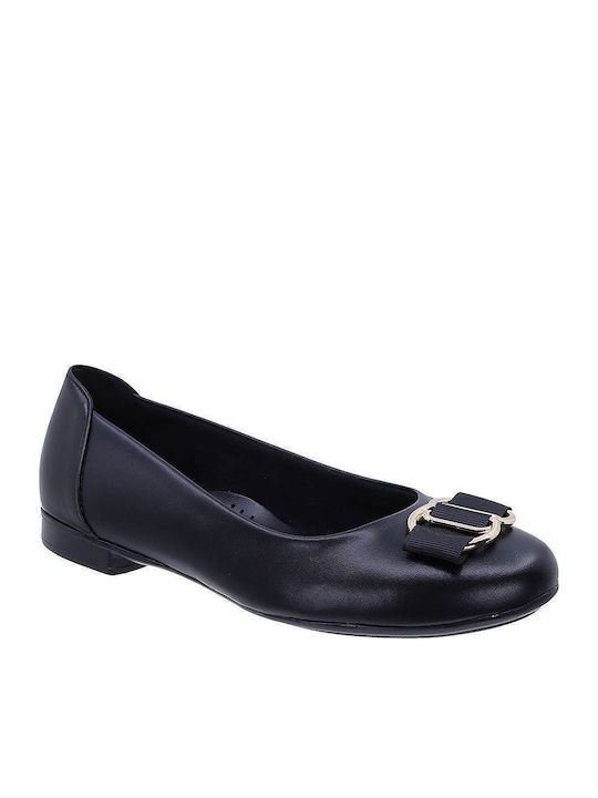 Leather Ballerinas Black