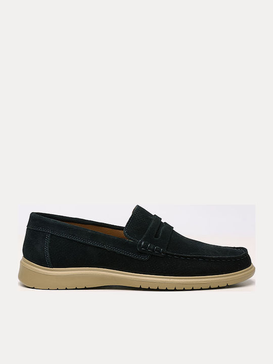 Imac Δερμάτινα Ανδρικά Loafers σε Μπλε Χρώμα