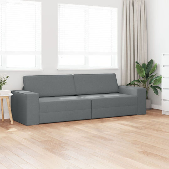 Триместен Диван Спалня Текстил Dark Grey 245x78x77см.