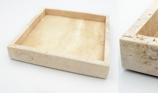 Paper Pack Dekorative Platte Platz Marmor Beige 1Stück 20x20x3.5cm