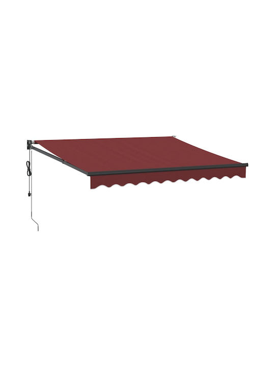 vidaXL Terrace Wall Tent with LED Light Burgund...