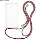 Sonique Armor Clear Silicone Case with Cord for...