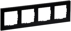 Seano 4-Gang Frame Black