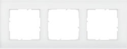 Seano Natura 3-Gang Frame White Glass