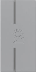 Seano Scs Left Dimmer Plate 1 Element Aluminium
