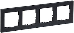 Seano 4-Gang Frame Dark Grey