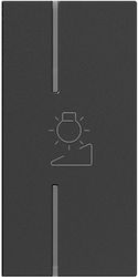 Seano Scs Left Dimmer Plate 1 Module Dark Grey