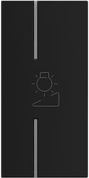 Seano Scs Left Dimmer Plate 1 Module Black