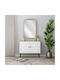 Artekko Wall Mirror with Gold Metallic Frame 92.5x58cm 1pcs