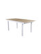 Dallas 2844 Table Dining Room Metallic Brown, White, Teak Wood 90x76cm