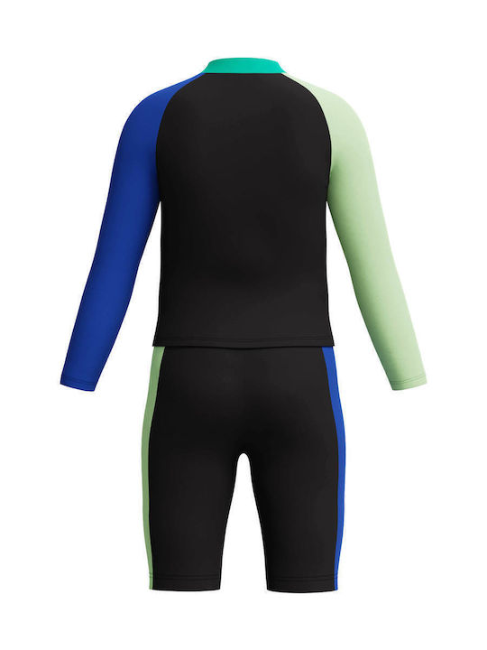 Speedo Colour Block Детски Бански Комплект Черен
