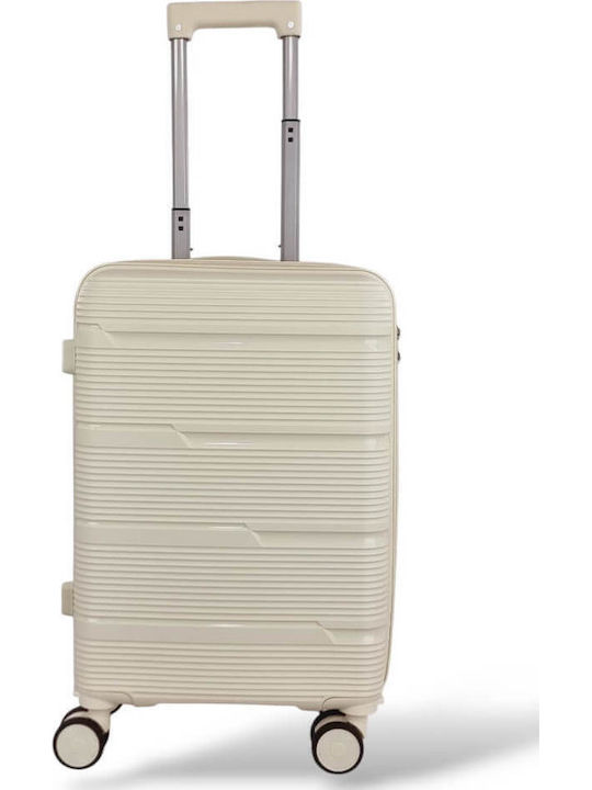 Playful Bags Cabin Travel Suitcase Hard Beige w...