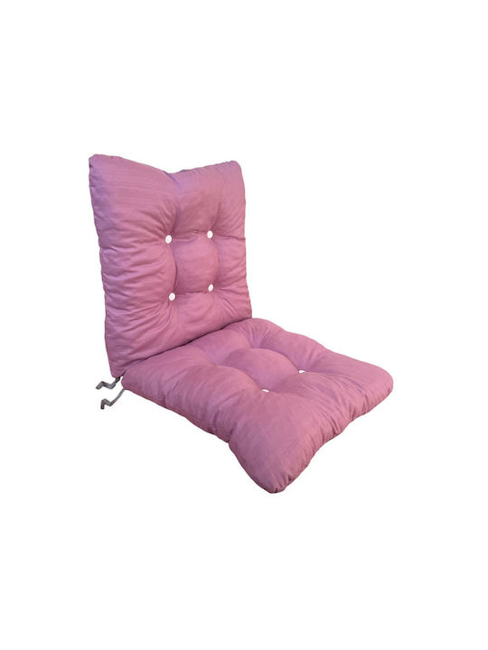 Linea Home Garden Chair Cushion with Backrest Bamboo Berry 50x100cm