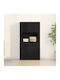 Dulap De Depozitare Pentru Birou Din Lemn De Fag Negru 80x33x150cm