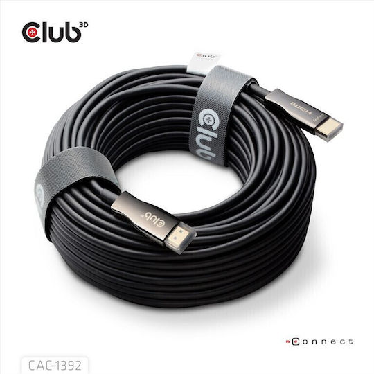 Club3D HDMI 2.1 Ultra High Speed 48Gbps 4K 120Hz HDR VRR Cable HDMI Male - HDMI Male 50m Black