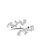 Chrilia Ring with Diamond made of White gold 18K