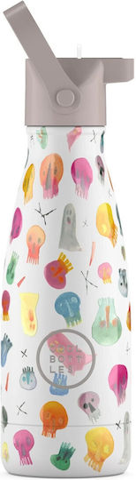 Cool Bottles Kids Water Bottle Thermos Stainless Steel Crazy Skulls 260ml (Various Designs/Colours)