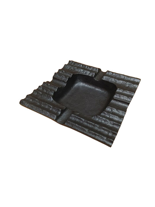 Decorative Metal Square Ashtray Black 13x13x2.5cm Galifas 7905302 Galifas