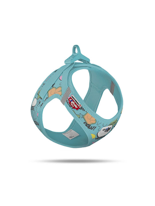 Curli Comic Turquoise Dog Harness XL 55.5-62.7cm 11.5-18kg
