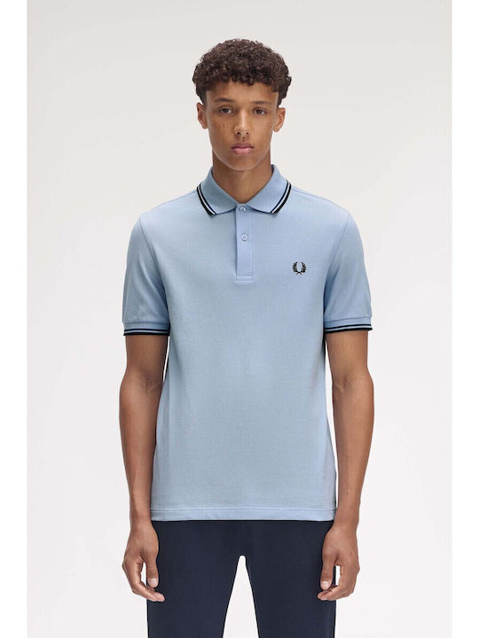 Fred Perry Polo Kurzarmbluse Hellblau