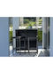 Dallas Outdoor Bar Set 3 Pieces Black with Pillows